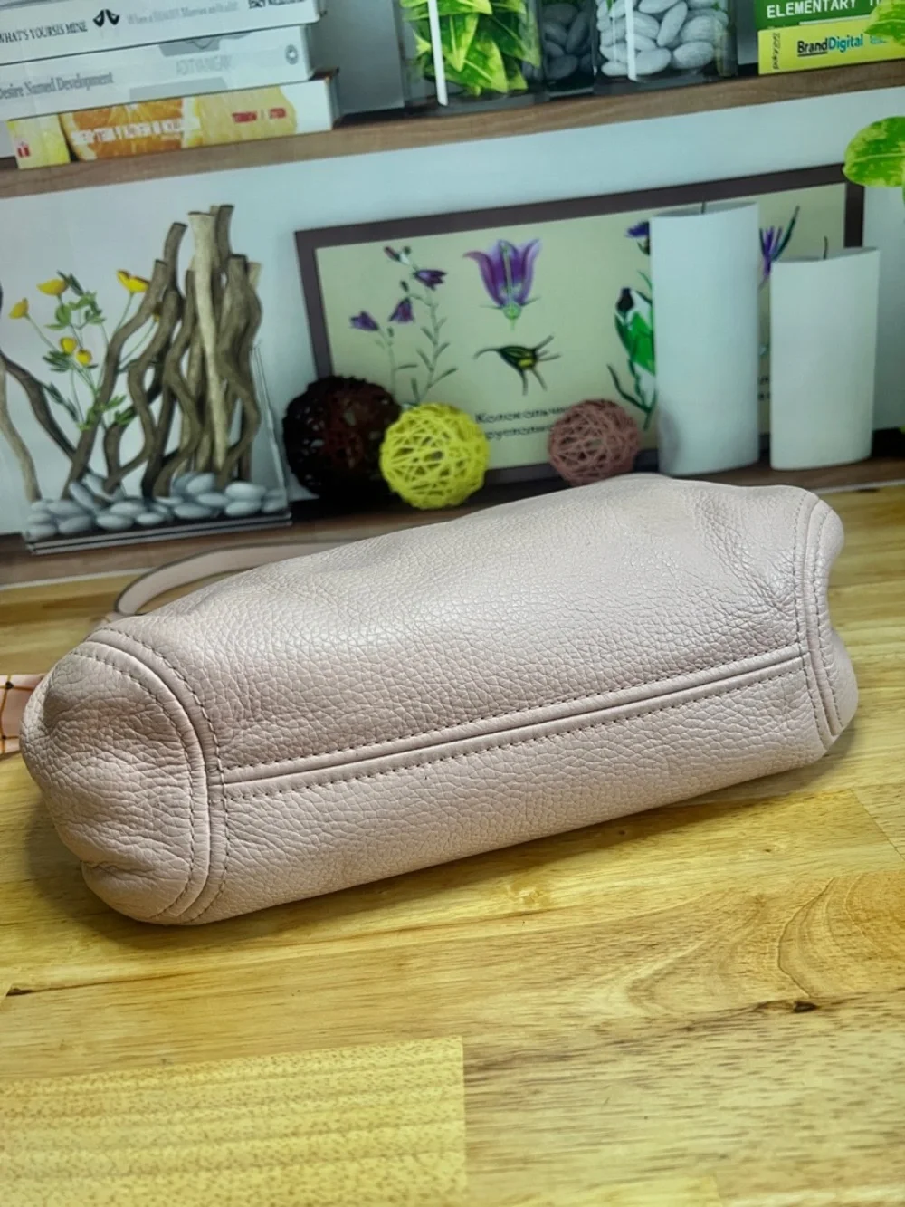 Michael Kors Blush Pink Hobo Crossbody Purse Bag - Picture 7 of 10